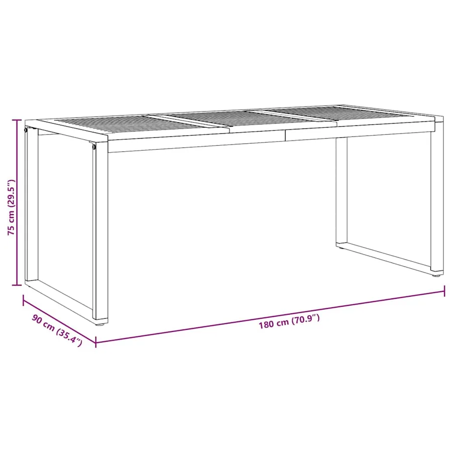 Ensemble de salle à manger pour jardin 7 pcs Gris - 12