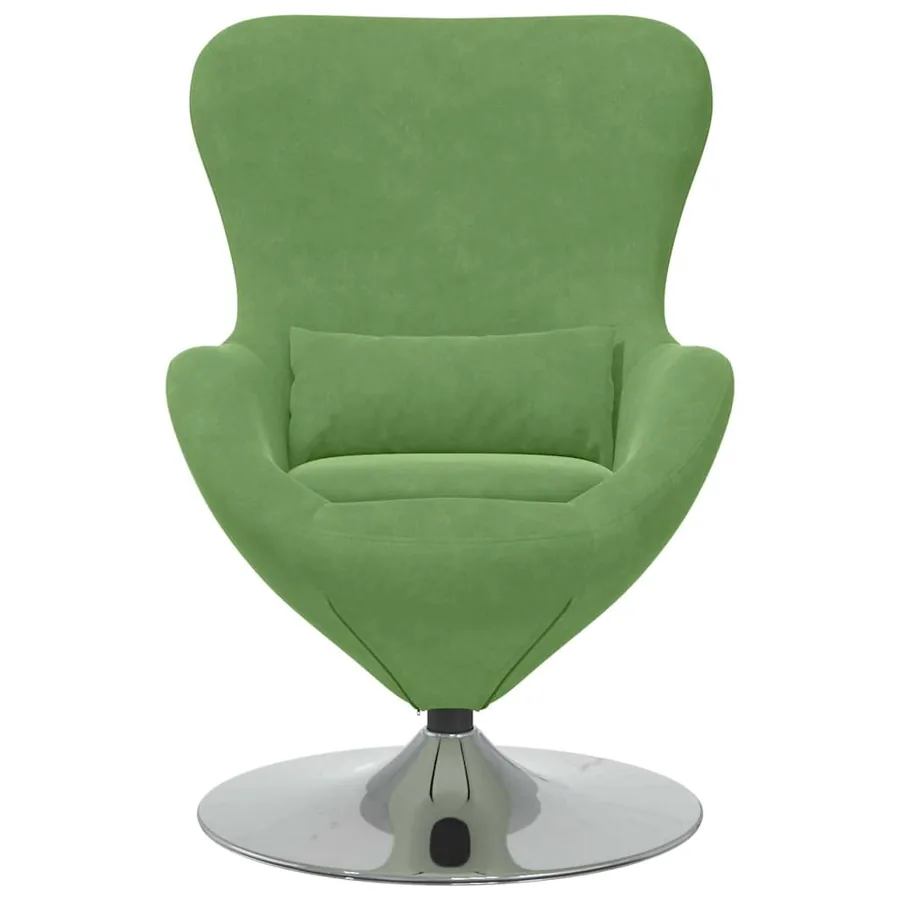 Fauteuil œuf Vert clair Velours - 4