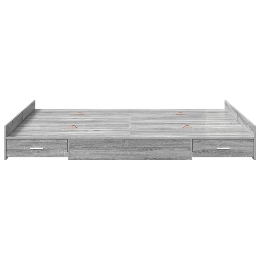 Cadre de lit avec rangement Gris Sonoma 150 x 200 cm - 5