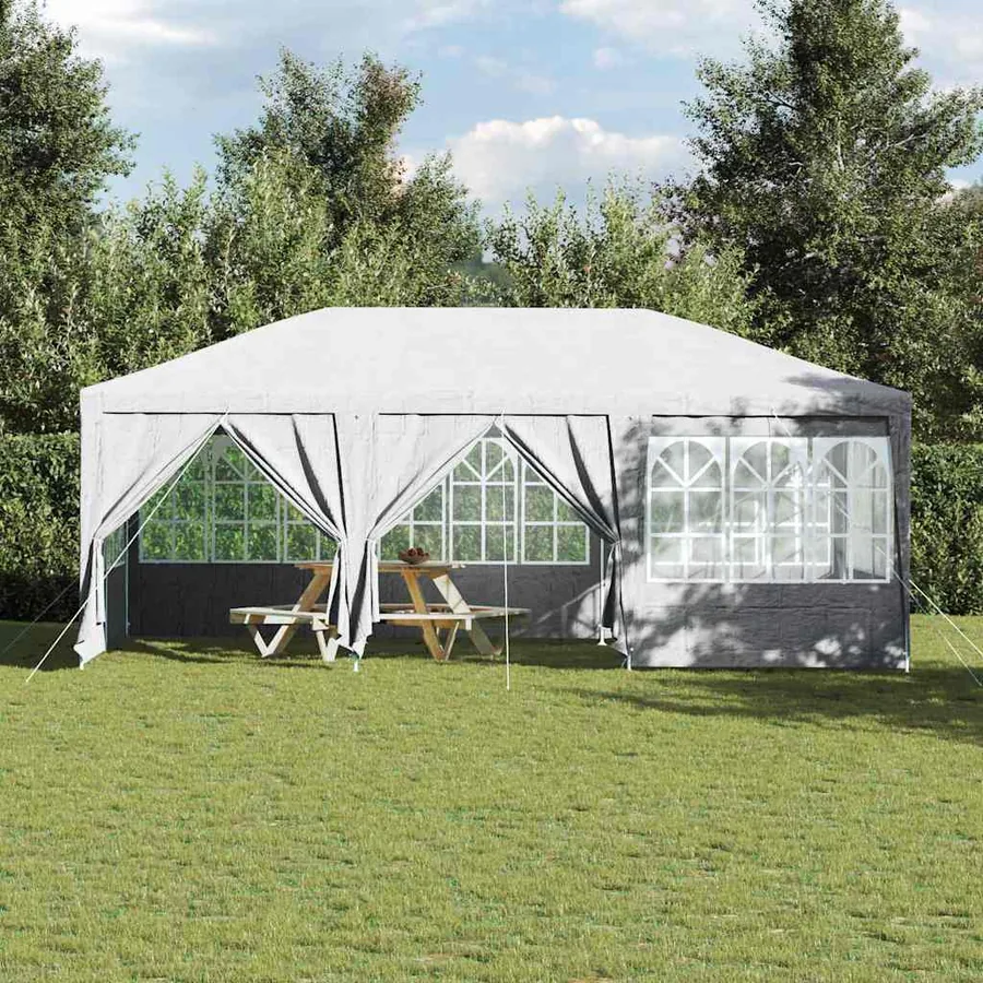 Tente de fête Blanc 600 x 400 x 266 cm Polyéthylène - 4