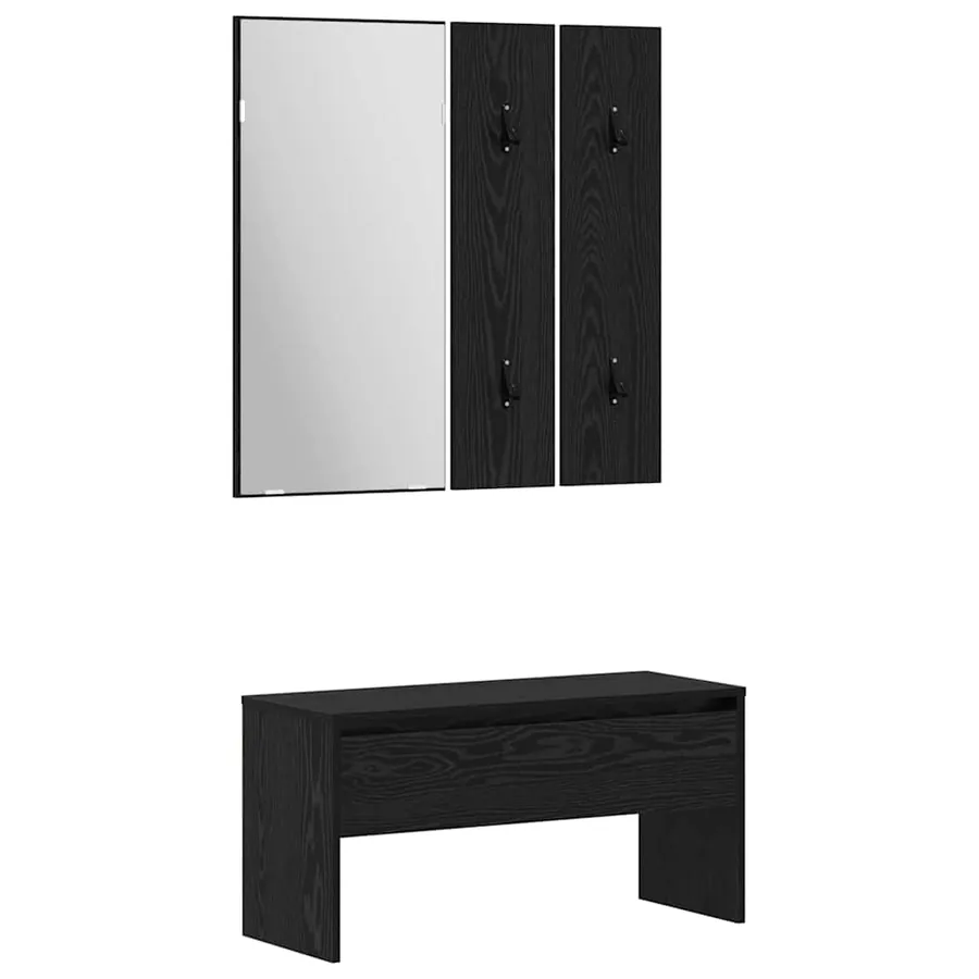 Ensemble de meubles d'entrée 3 pcs Chêne noir 80 x 31 x 40 cm - 6