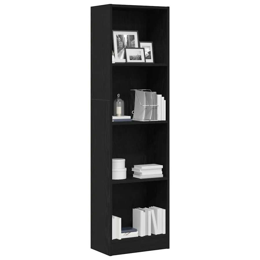 Bibliothèque en chêne noir 40 x 24 x 143 cm bois d'ingénierie - 3
