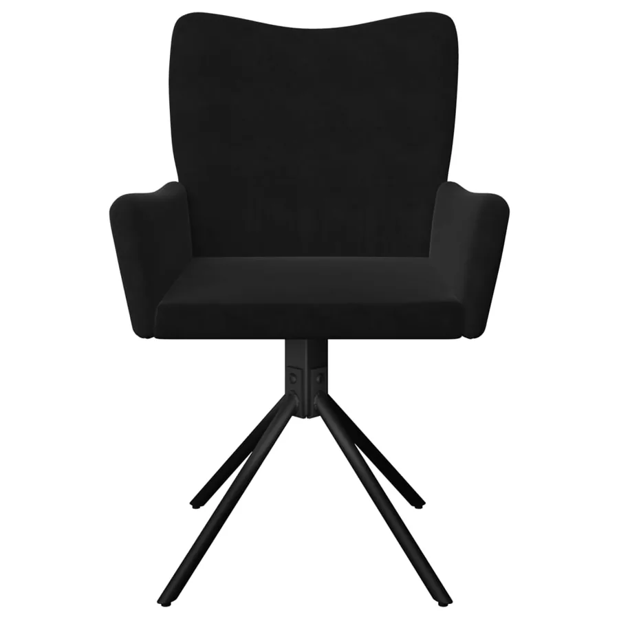 Chaises pivotantes à manger lot de 2 Noir Velours - 4