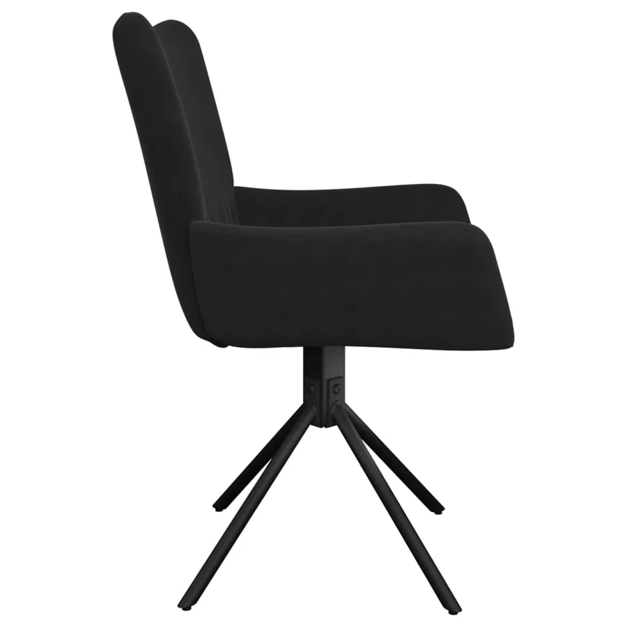 Chaises pivotantes à manger lot de 2 Noir Velours - 5