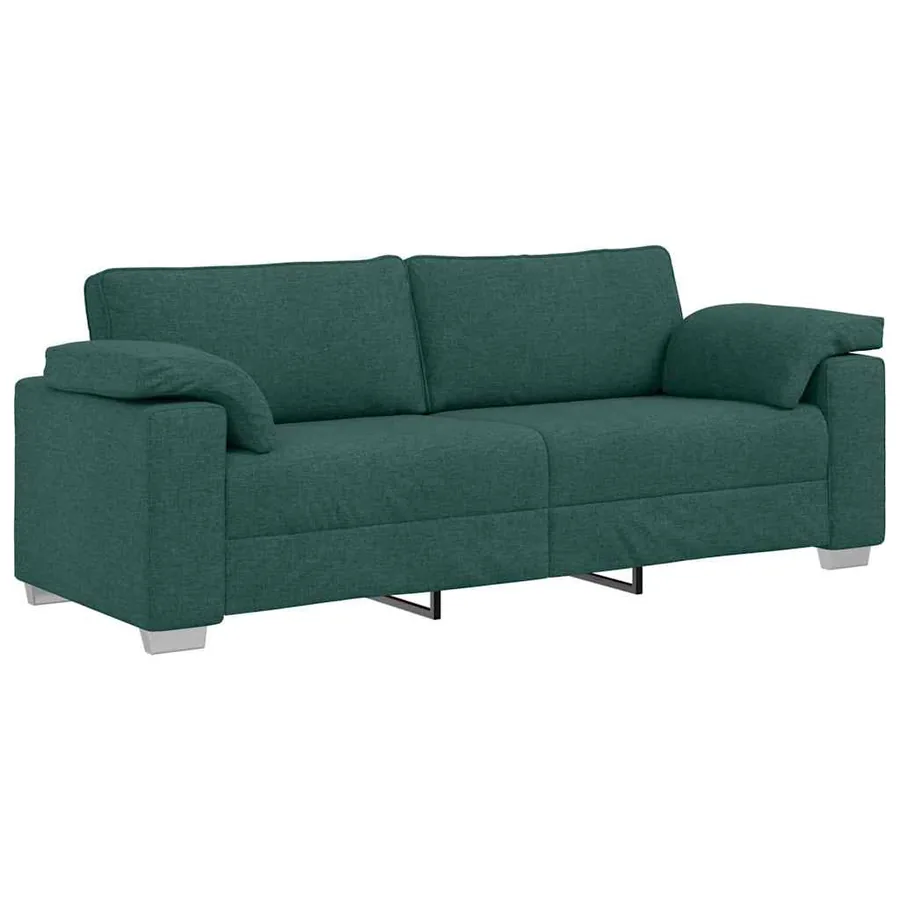Sofa 3 places Vert foncé 220 cm tissu - 2