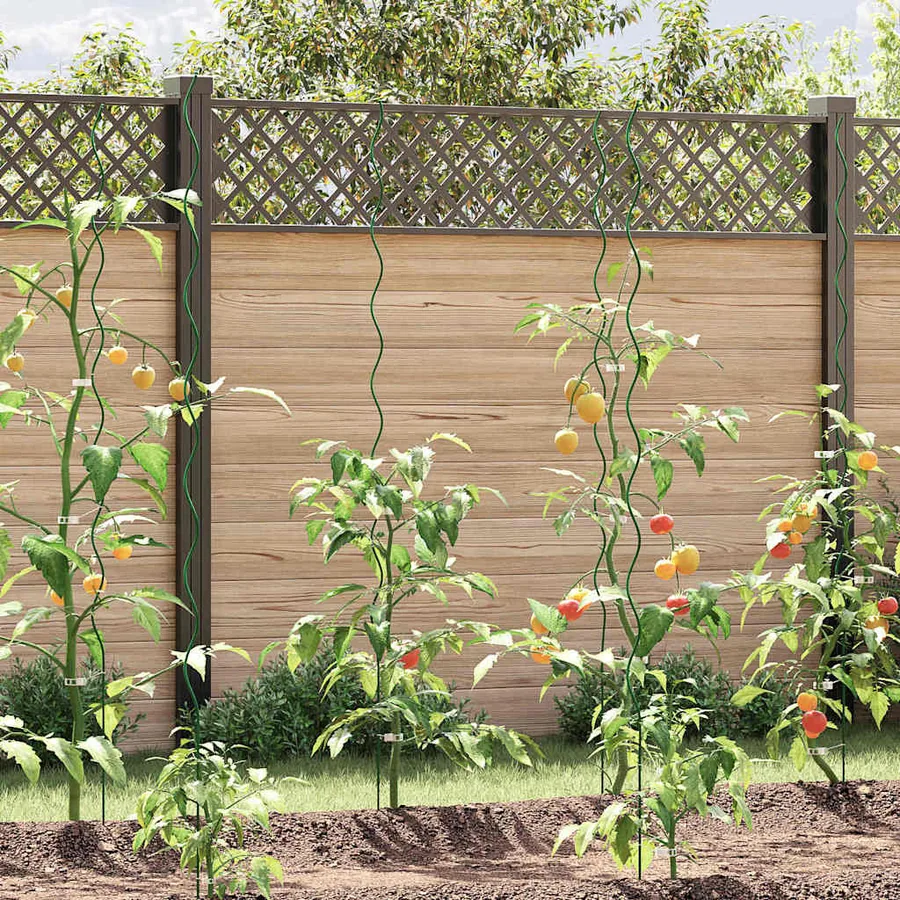 Soutien de plante 50 pcs Vert 170 x 0,6 x 0,6 cm Acier