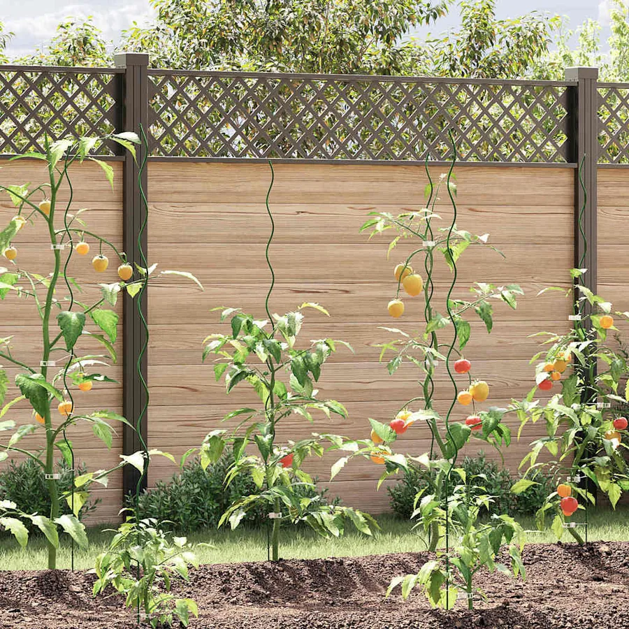 Soutien de plante 20 pcs Vert 150 x 0,6 x 0,6 cm Acier