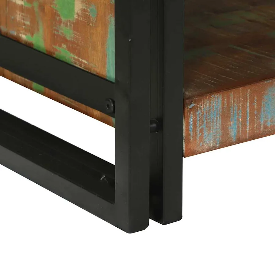 Table basse Multicolore 90 x 50 x 38 cm Bois Recyclé Solide - 7