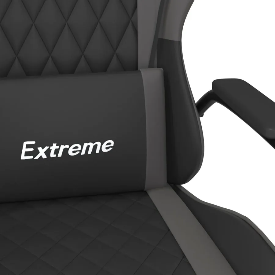Chaise de jeu de massage Noir et gris Similicuir - 11