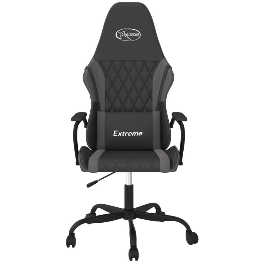 Chaise de jeu de massage Noir et gris Similicuir - 3