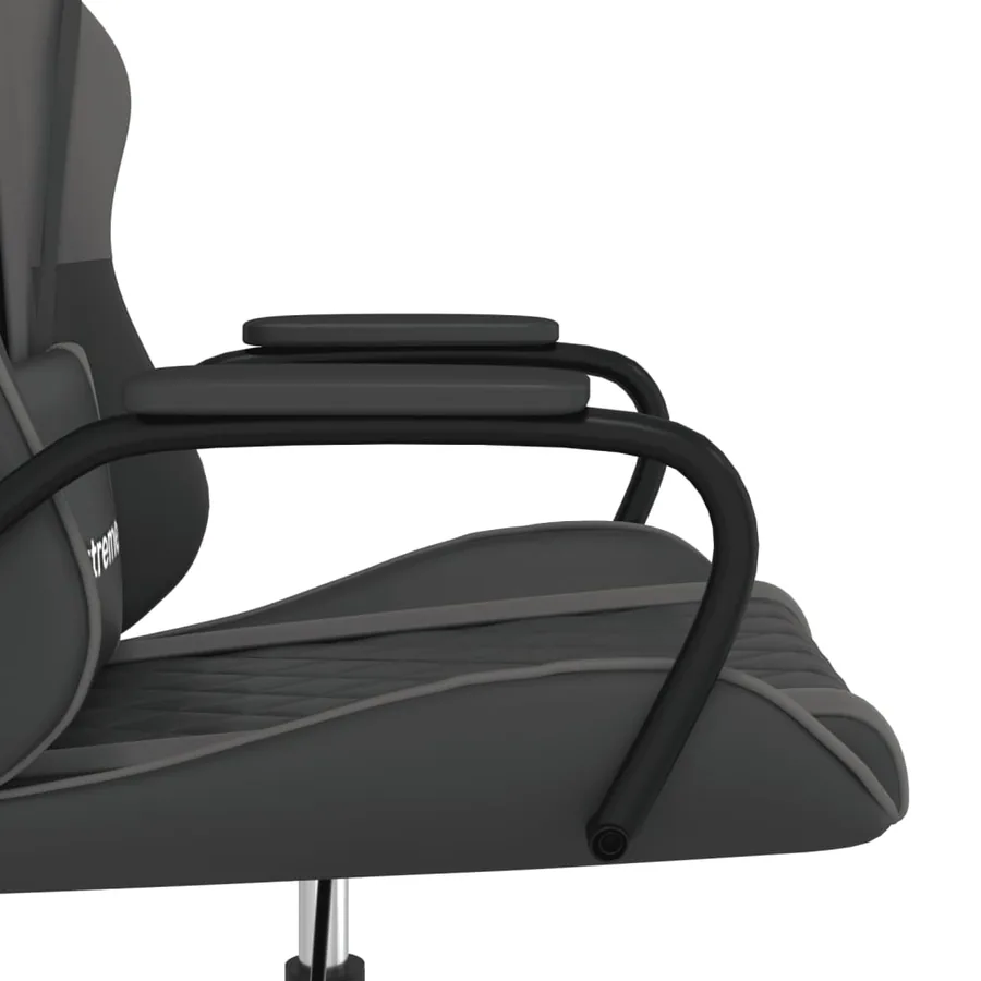 Chaise de jeu de massage Noir et gris Similicuir - 8