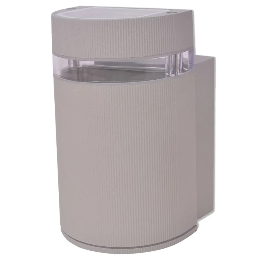 Applique murale extérieure demi-cylindrique Aluminium Gris - 4