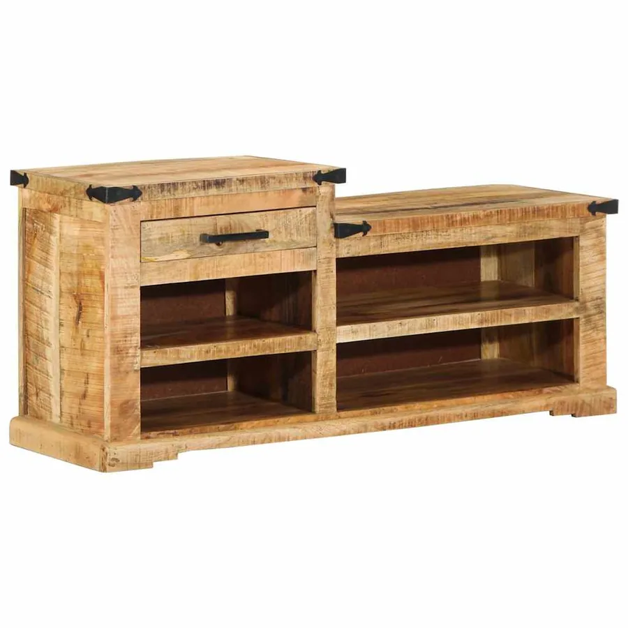 banc avec tiroir Marron 110 x 35 x 50 cm Manguier brut