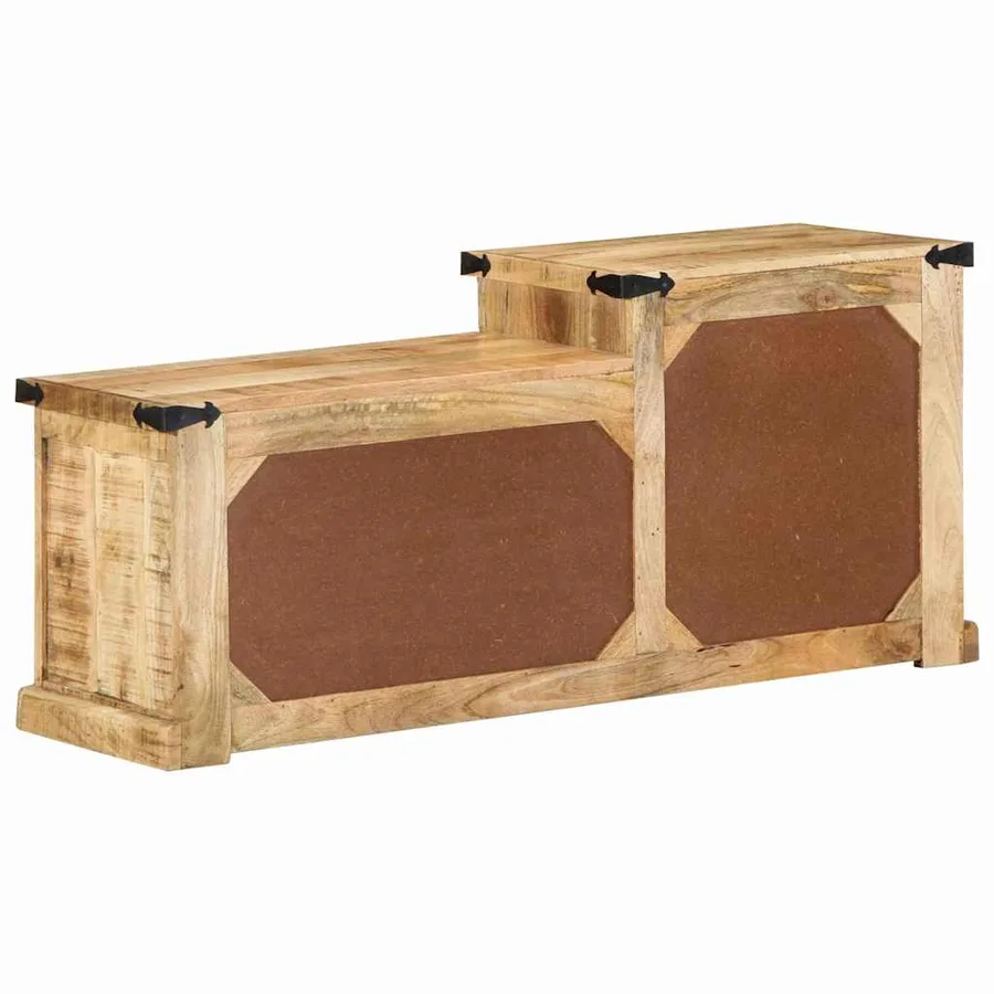 banc avec tiroir Marron 110 x 35 x 50 cm Manguier brut - 6
