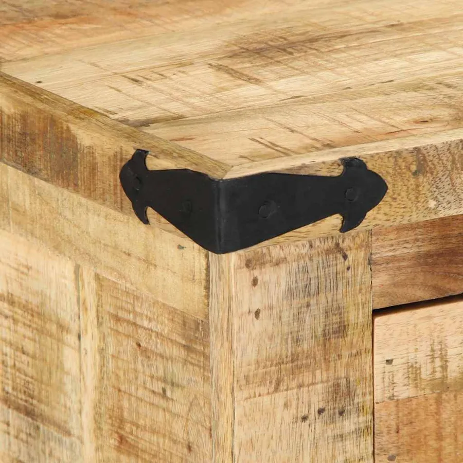 banc avec tiroir Marron 110 x 35 x 50 cm Manguier brut - 9
