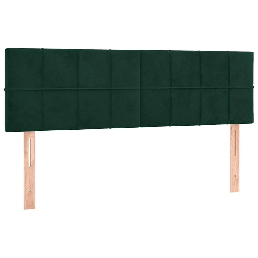 Sommier à lattes de lit et matelas Vert foncé 140x190cm Velours - 6