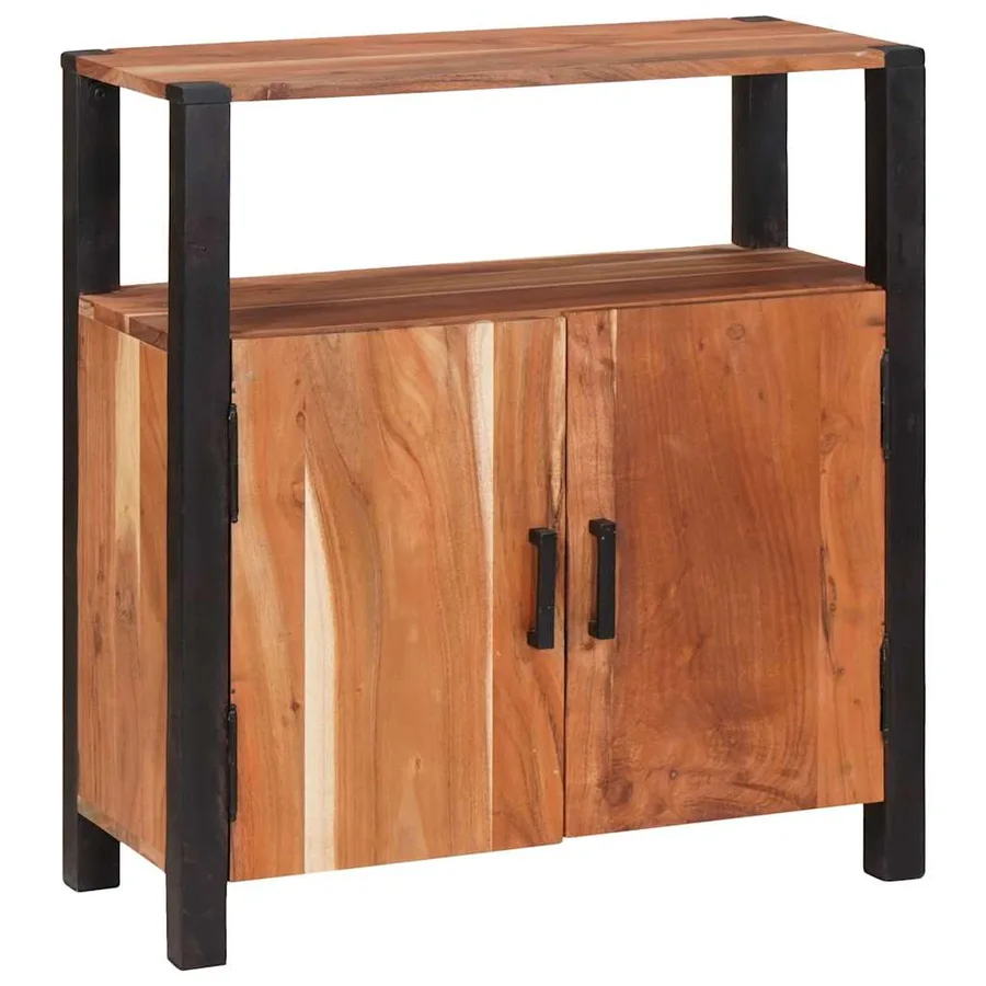 Buffet Marron 70 x 30 x 75 cm Bois d'Acacia Massif - 2