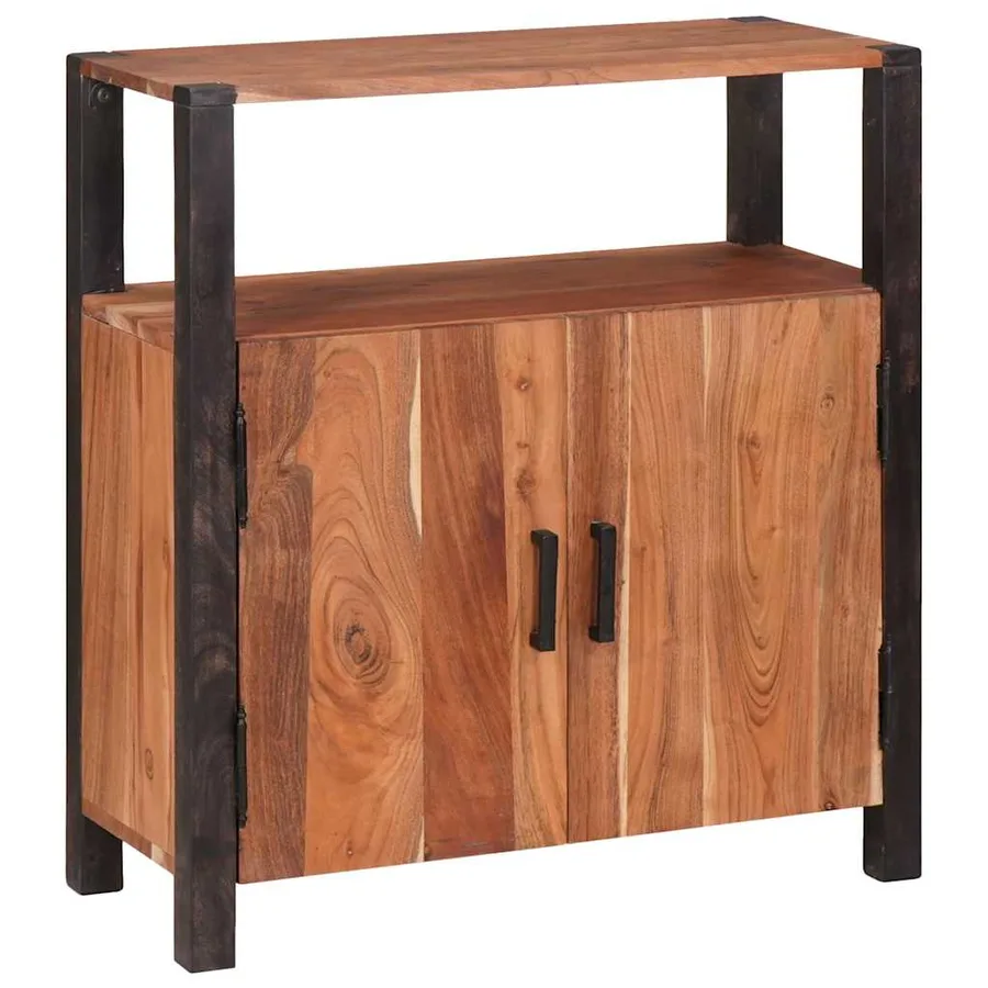 Buffet Marron 70 x 30 x 75 cm Bois d'Acacia Massif - 3