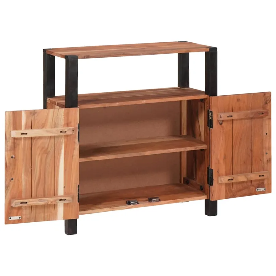 Buffet Marron 70 x 30 x 75 cm Bois d'Acacia Massif - 4