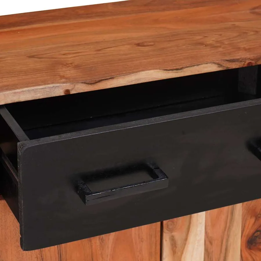 Buffet 2 pcs Marron 110 x 30 x 75 cm Bois d'Acacia Massif - 9