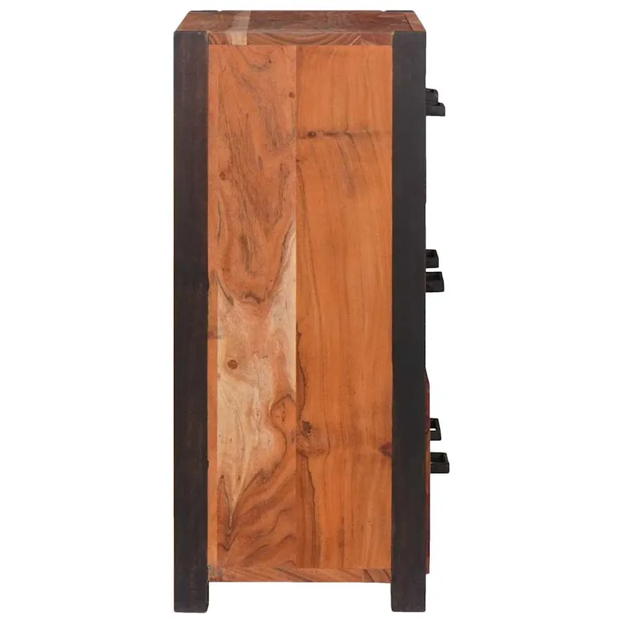 Buffet 3 pcs Marron 110 x 30 x 75 cm Bois d'Acacia Massif - 5