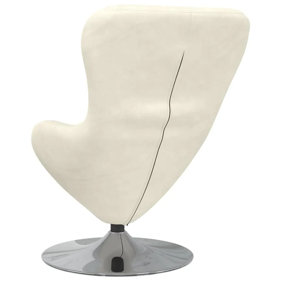 Fauteuil œuf Crème Velours - 6
