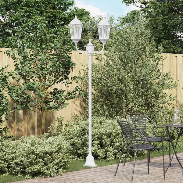 Lumière de jardin Blanc 68 x 20 x 235 cm Aluminium et verre