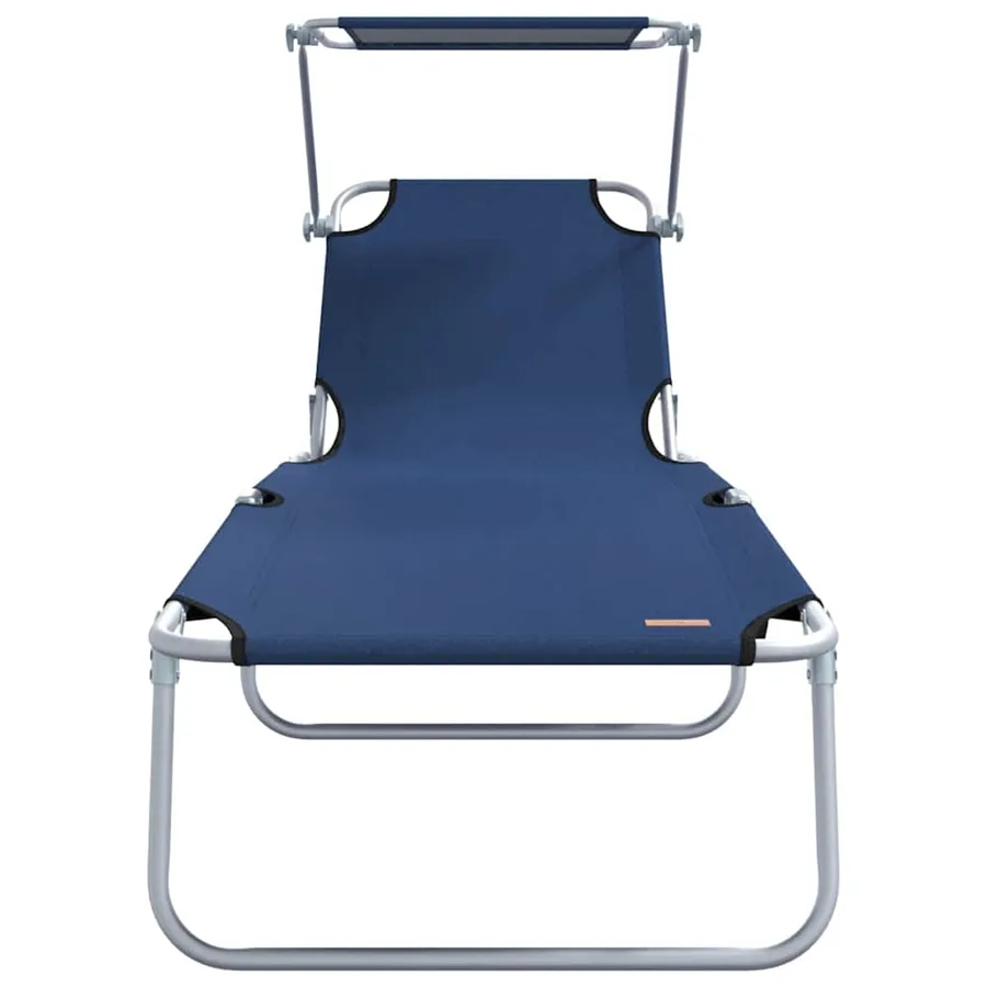 Transat 2 pcs Bleu 58 x 188 x 77cm Polyester - 5