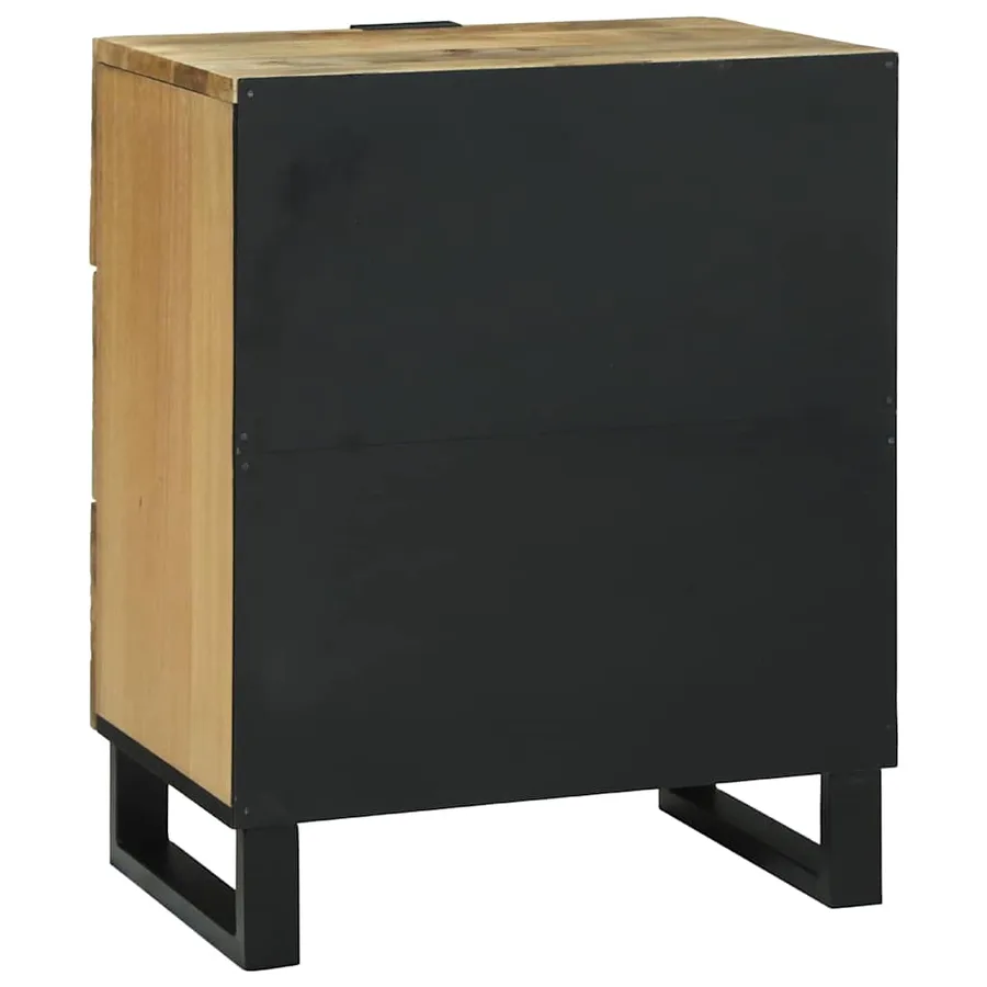 Table de chevet Naturel 50 x 33 x 62 cm Bois d'ingénierie - 5