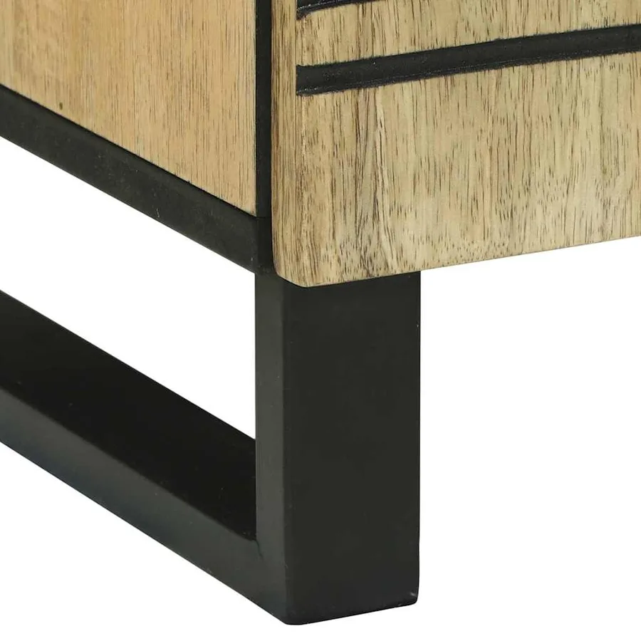 Table de chevet Naturel 50 x 33 x 62 cm Bois d'ingénierie - 8