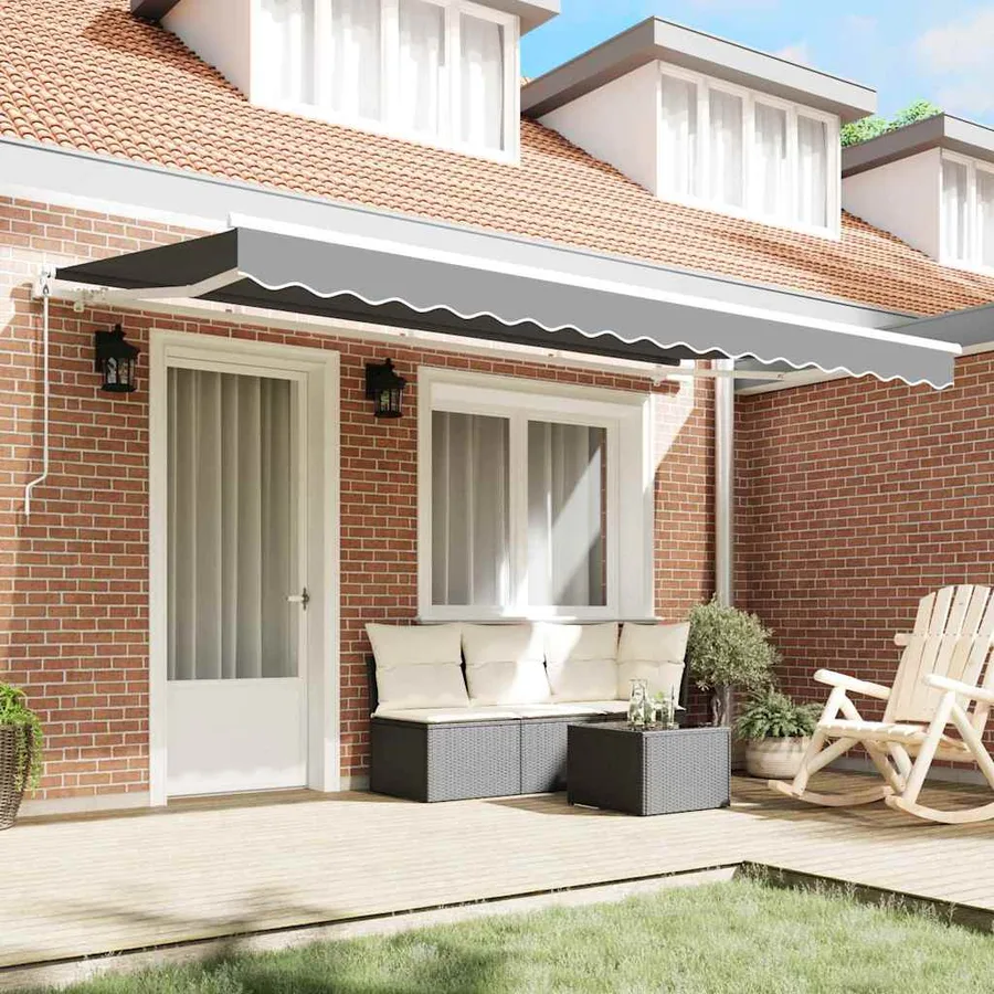 Cadre d'auvent Blanc 4 x 2 m Métal - 3