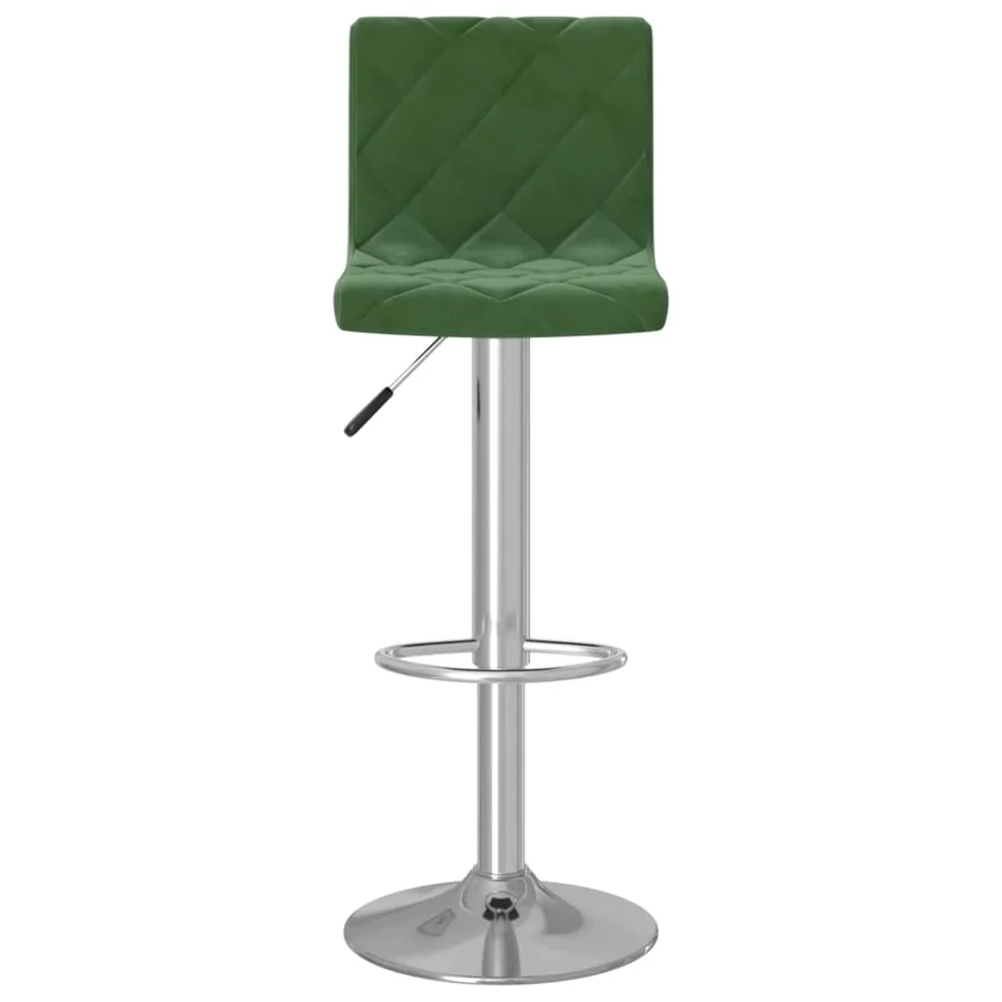 Tabourets de bar lot de 2 vert foncé velours - 4