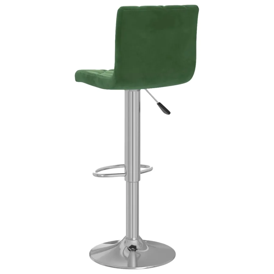 Tabourets de bar lot de 2 vert foncé velours - 6