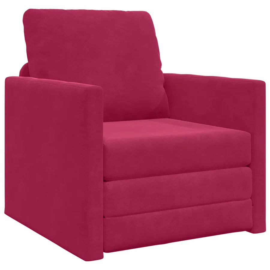 Canapé-Lit Bordeaux 74 x 77 x 81 cm Velours - 2
