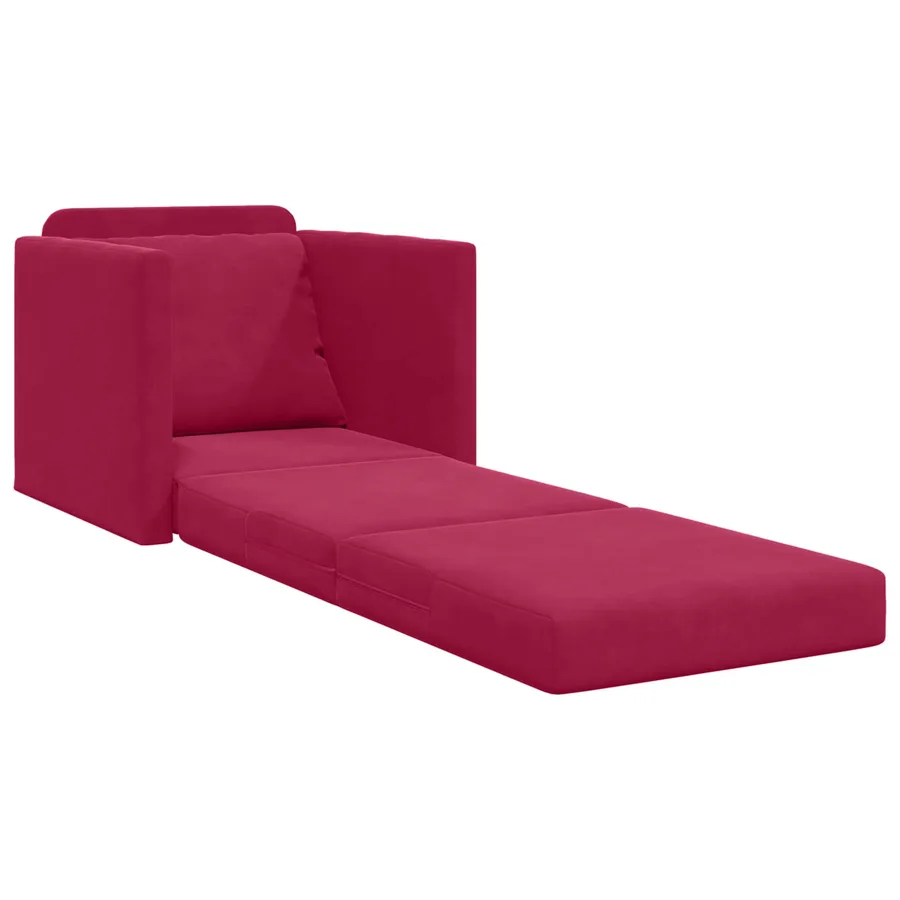 Canapé-Lit Bordeaux 74 x 77 x 81 cm Velours - 4