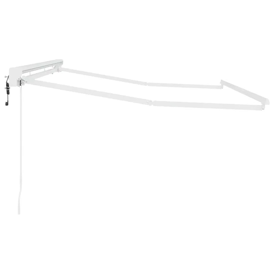 Cadre d'auvent Réglable Blanc 3 x 2 m Acier - 5