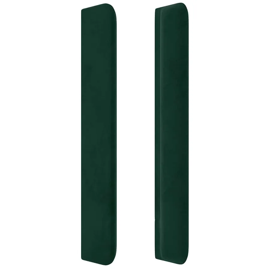 Tête de lit avec oreilles Vert foncé 163x16x118/128 cm Velours - 4