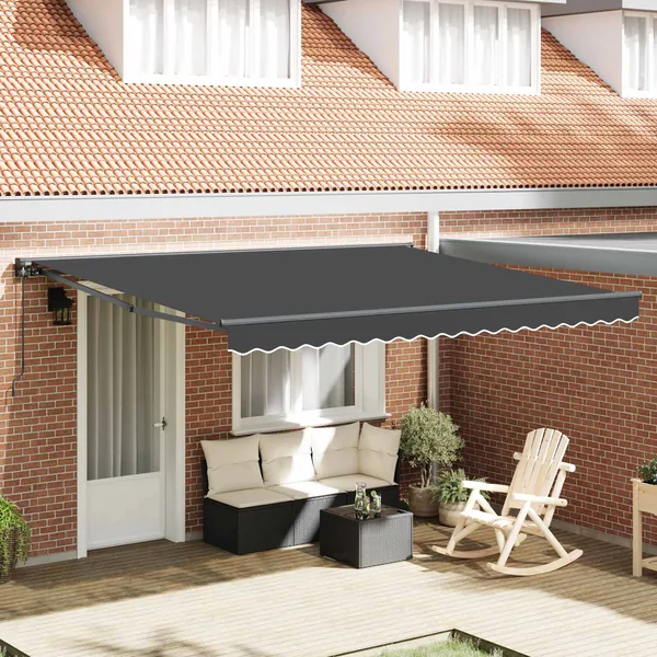 Cadre d'auvent Anthracite 400 × 300 cm