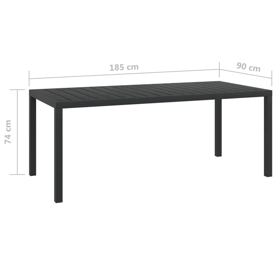 Ensemble à manger de jardin coussins 9pcs Résine tressée Noir - 15