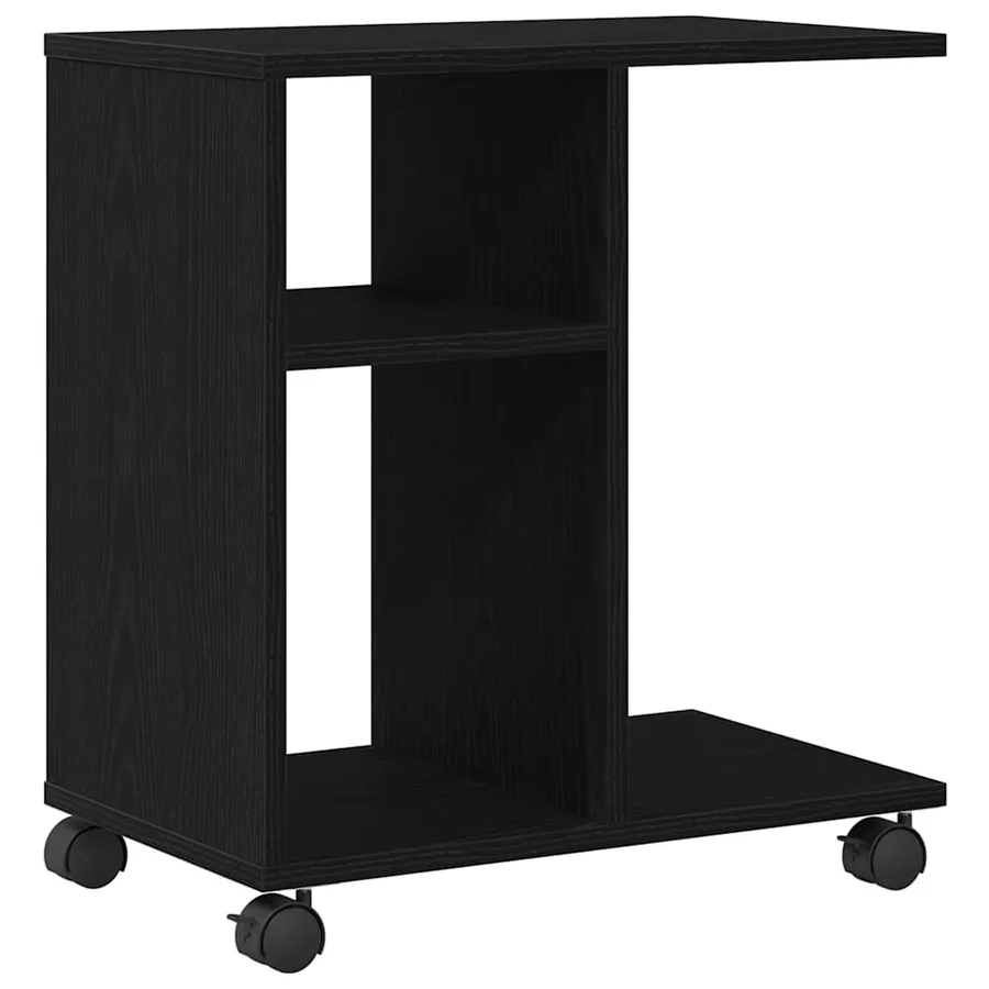 Table d'appoint Chêne noir 50 x 30 x 55 cm Bois d'ingénierie - 2