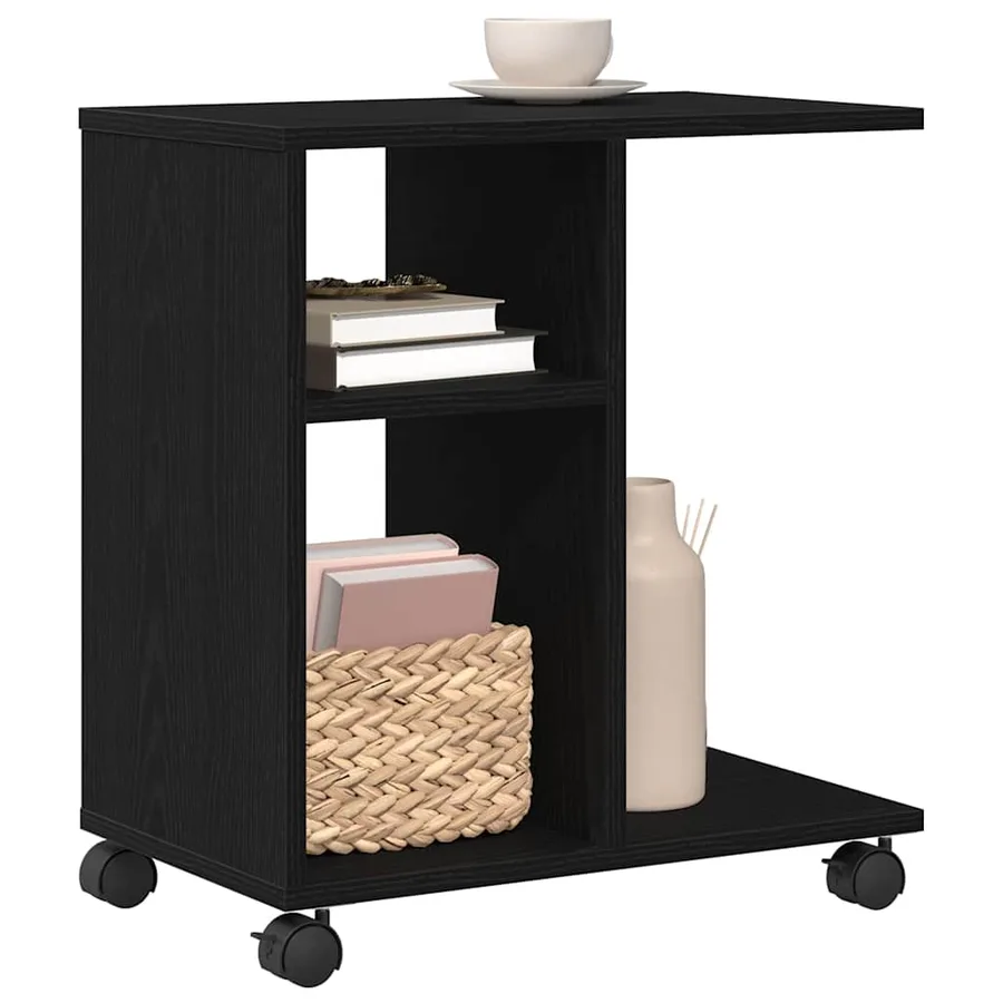 Table d'appoint Chêne noir 50 x 30 x 55 cm Bois d'ingénierie - 3