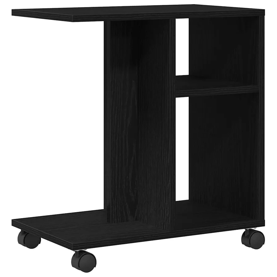 Table d'appoint Chêne noir 50 x 30 x 55 cm Bois d'ingénierie - 5