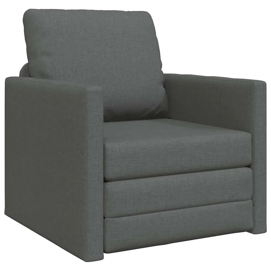 Canapé-Lit 60cm Gris foncé tissu - 2