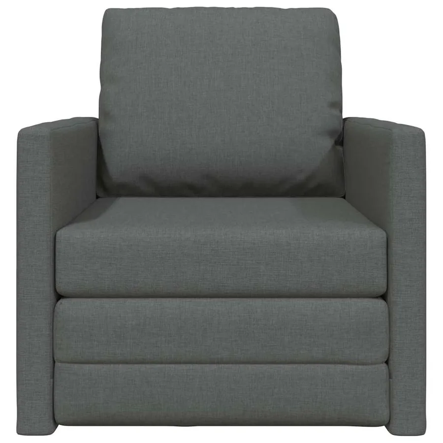 Canapé-Lit 60cm Gris foncé tissu - 4