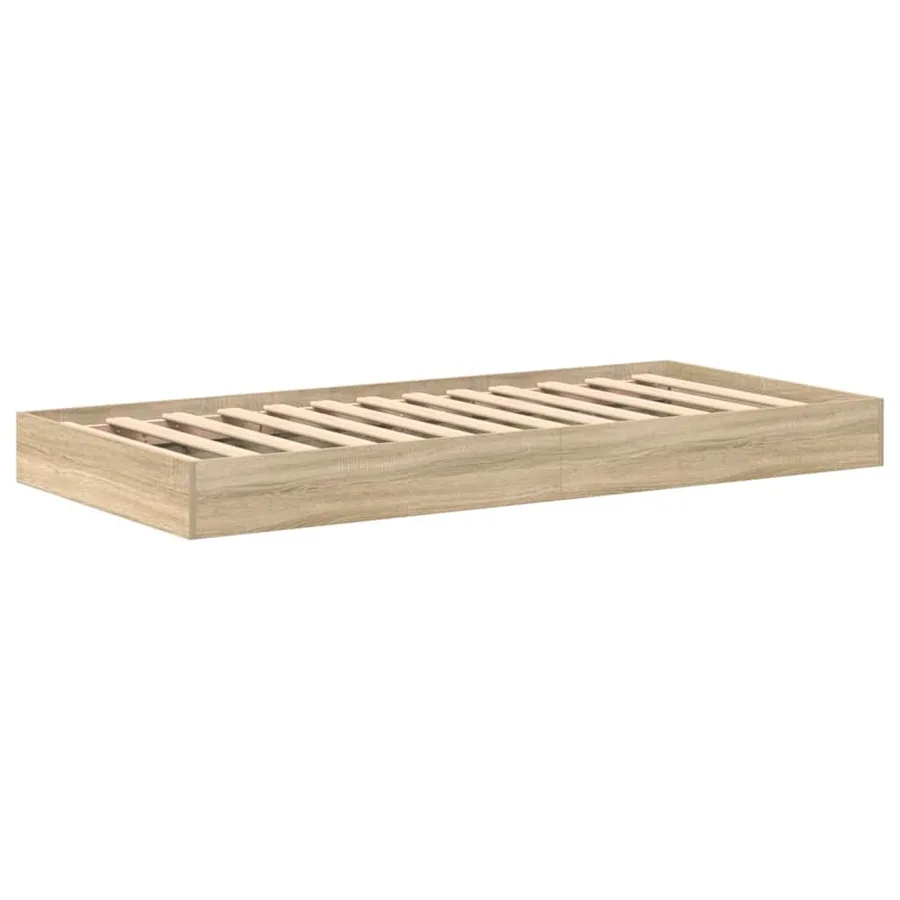 Lit Bibliothèque Chêne Sonoma 75 x 190 cm Bois d'ingénierie - 4