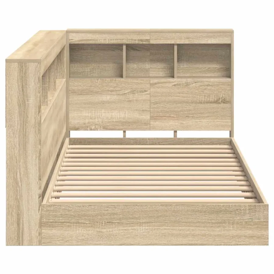 Lit Bibliothèque Chêne Sonoma 75 x 190 cm Bois d'ingénierie - 7