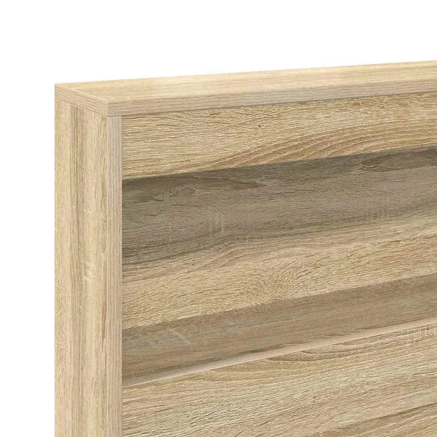 Lit Bibliothèque Chêne Sonoma 75 x 190 cm Bois d'ingénierie - 9