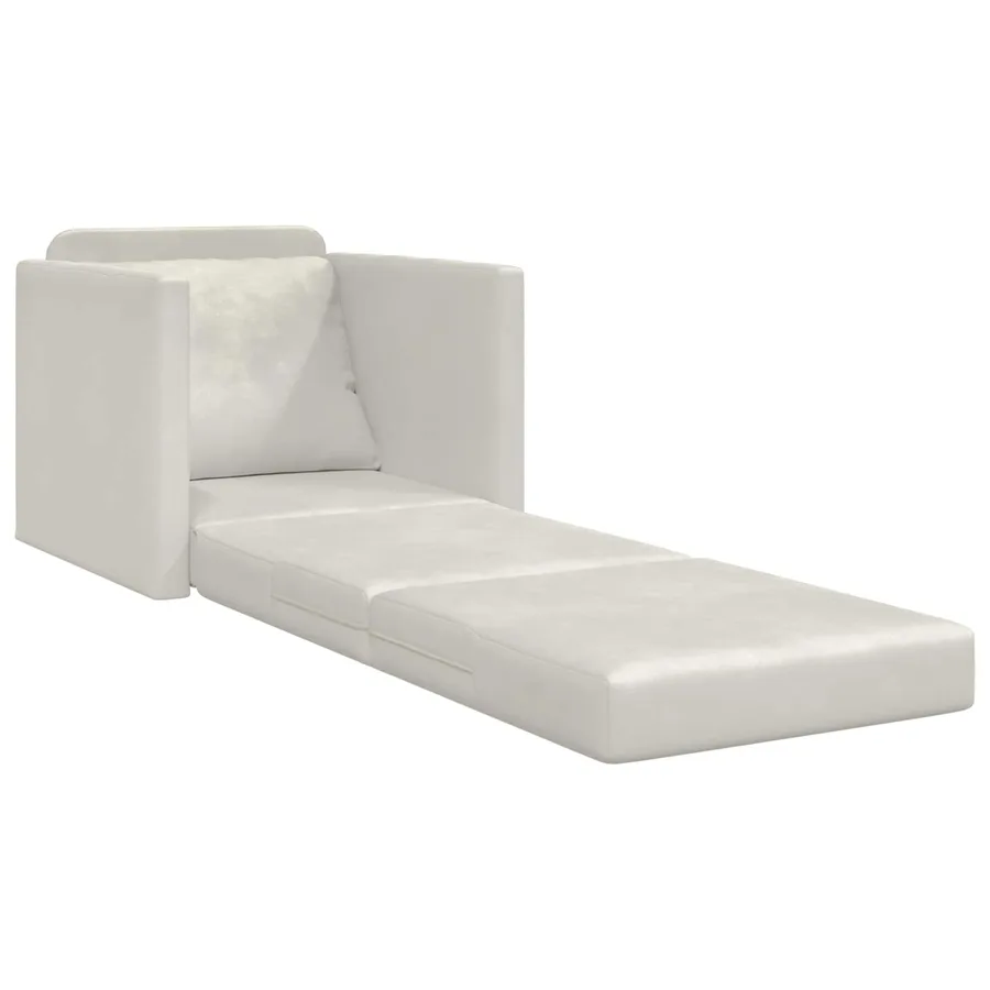 Canapé-Lit Crème 74 x 77 x 81 cm Velours - 4