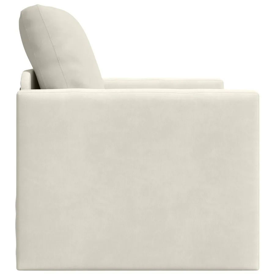 Canapé-Lit Crème 74 x 77 x 81 cm Velours - 6