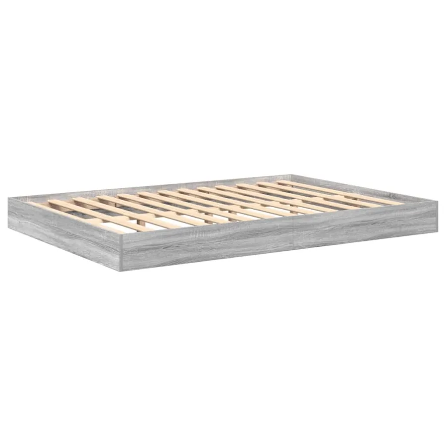 Lit Bibliothèque Sonoma gris 160 x 200 cm Bois d'ingénierie - 5